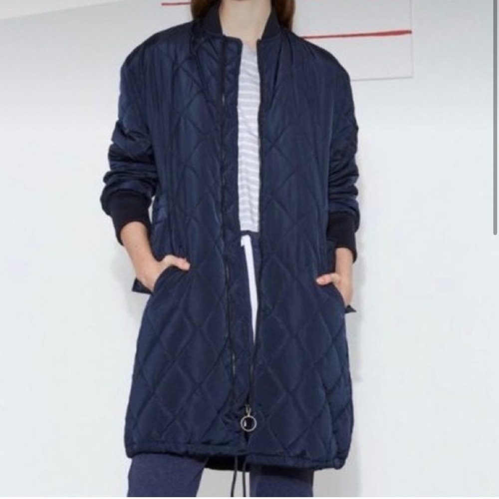 The Fifth Label Long Quilted Puffer Coat - Navy, XX-Small